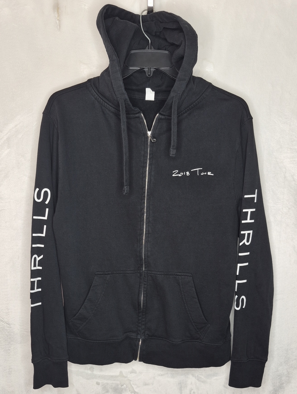 Sam Smith Thrills 2018 Tour Zip Up Hoodie Black Graphic‎ Mens Size Large